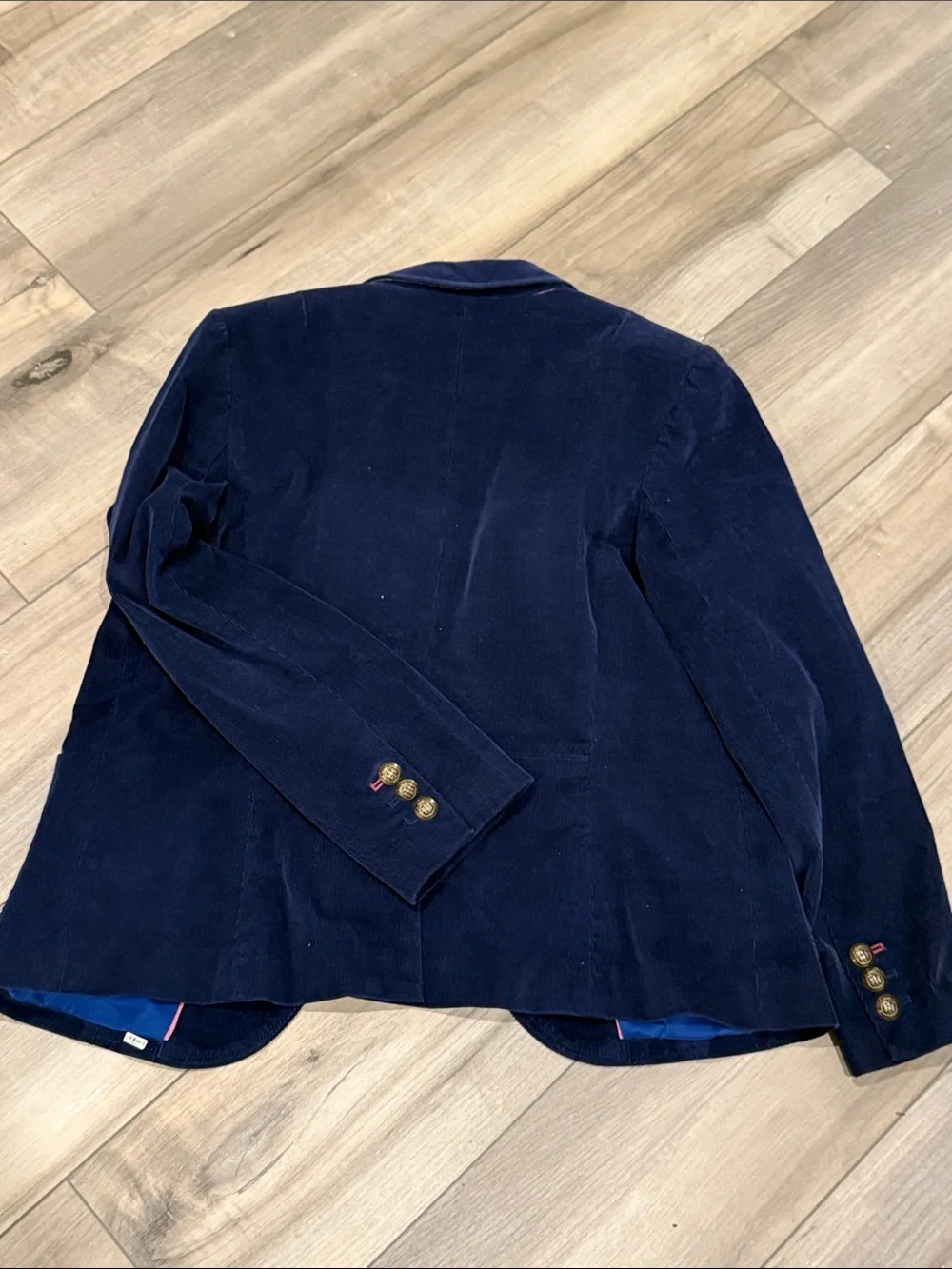 Talbots Navy Corduroy Blazer with Blue Lining
